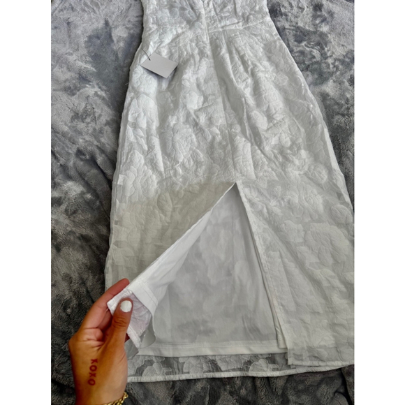 Lulus Brand New with Tags Size Small From This Day Floral Jacquard Strapless Mid - Picture 12 of 16